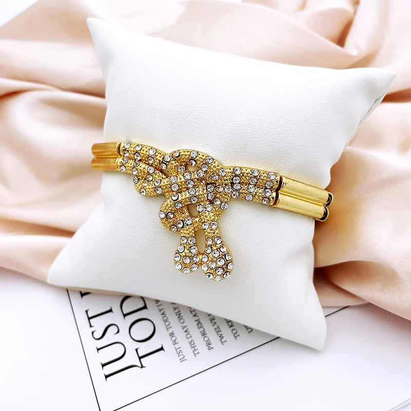 18K Gold Plated Women’s Jewelry Set | Classic Dubai Style for Parties & Banquets