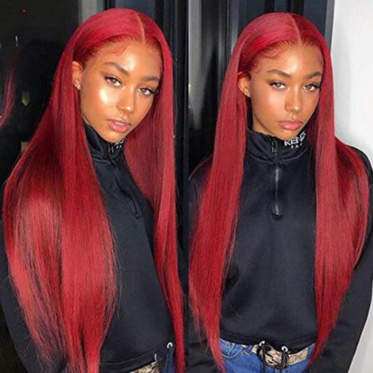 Burgundy Lace Front Wig | 100% Human Hair