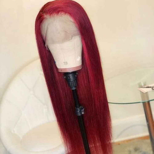 Burgundy Lace Front Wig | 100% Human Hair
