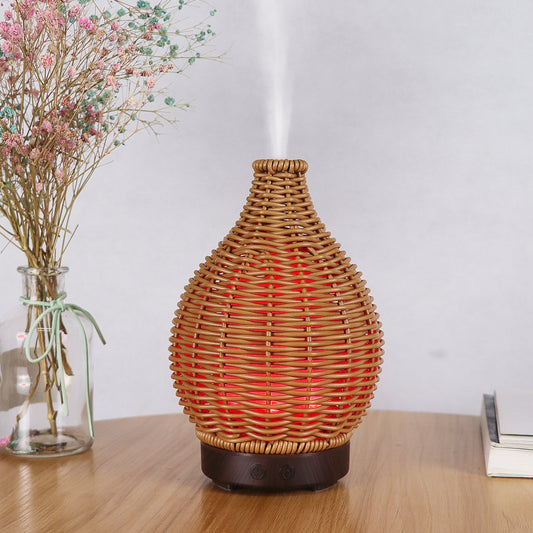 Mini Rattan Humidifier | 100ML Ultrasonic Aroma Diffuser