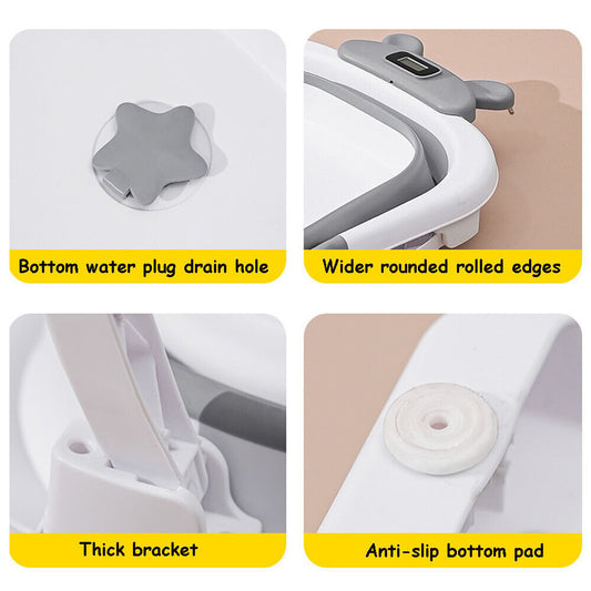 Portable Baby Bathtub | Thermal, Foldable & Cushioned for Toddlers
