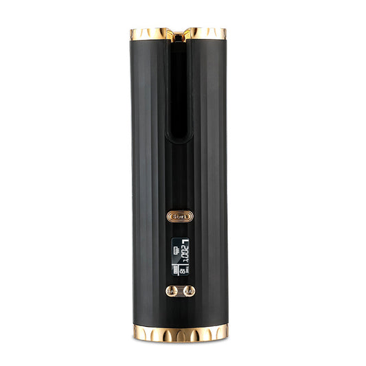 Rechargeable Auto Hair Curler | Portable Ceramic Curling Wand with LCD