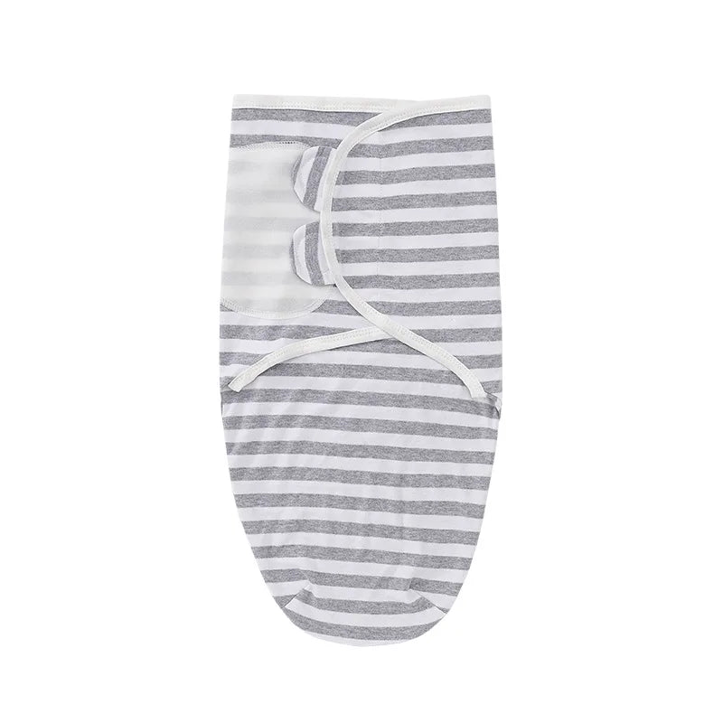 Muslin Cotton Newborn Swaddle Set – Adjustable Sleeping Bag & Hat for Infants (0-6M)