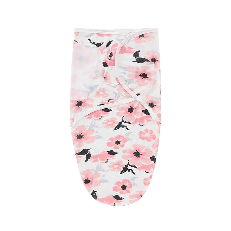 Muslin Cotton Newborn Swaddle Set – Adjustable Sleeping Bag & Hat for Infants (0-6M)
